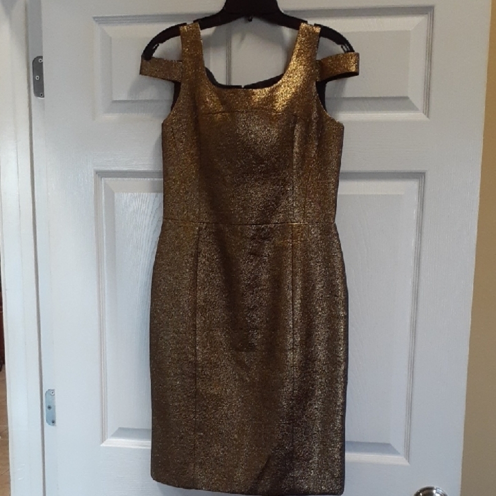WOW! Michael Kors Metallic Gold Mini Dress Size 6 - Perfect Condition!
